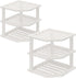 VERTORGAN 3 Tier Bamboo Corner Shelf(2 Pack),Dish Drying Rack,Plate Organizer,Kitchen Spice Rack