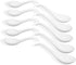 Bright White 6.7 Inch Asian Soup Spoons Set of 10, Ultra-fine Porcelain Tablespoon for Ramen, Pho, Cereal
