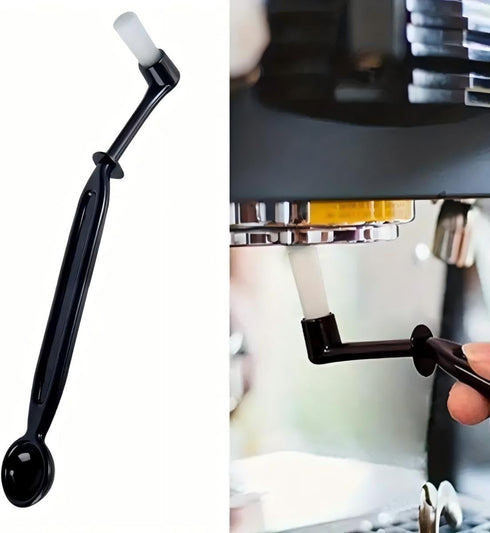 Coffee Machine Brush Cleaner Nylon Espresso Machine Brush with Spoon for Coffee Tool Barista Home Kitchen (2 Pack)