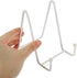 PRETYZOOM Photo Frame Stand, Metal Plate Holder for Display, White Picture Frame, Ceramic Plate, Iron