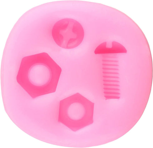 Hand Tools Silicone Mold, Construction Tools Fondant Molds for Cake Decorating, Screw Nut Candy Molds for Cupcake