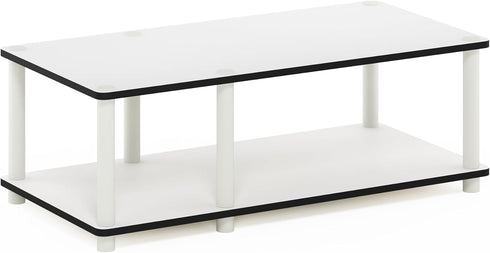 Furinno JUST TV Stand, 2-Tier No Tools Mid Entertainment Center with Open
