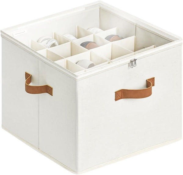 StorageWorks Shoe Organizer for Closet, Shoe Storage Cubby Containers with Adjustable Dividers