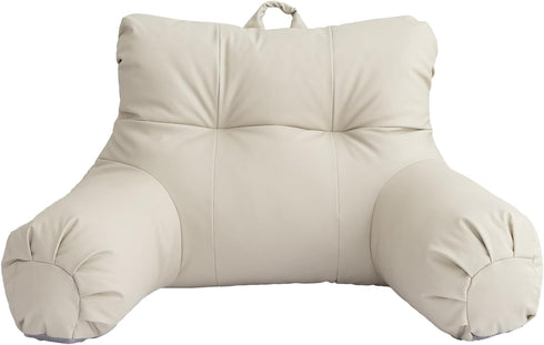 A Nice Night Faux Leather Reading Pillow for All Season,Wedge Bedrest Pillow