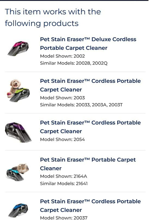 T POWER Charger for Bissell Pet Stain Eraser 20037 2054 Z 2002 20028 2002Q 2003 Cordless Handheld Vacuum