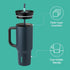 Owala Stainless Steel Triple Layer Insulated Travel Tumbler - 40 oz with Spill Resistant Lid, Straw & Carry Handle