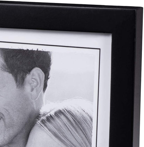 Malden International Designs Black Concept Wood Picture Frame, Double Vertical, 2-5x7, Black