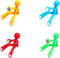 Creative Wall Climbing Villain Refrigerator Magnets, Magnet Key Hanging in Orange, Blue, Red, Green
