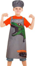 MHJY Kids Apron and Chef Hat for Boys, Dinosaur Child Aprons with Pockets for Cooking Baking Painting