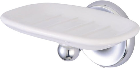 Kingston Brass Soap Dish, Classic, Polished Chrome, BA315C