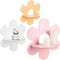 Soaoo 3 Pcs Daisy Flower Floating Shelves, Wooden Boho Daisy Plant Shelf,