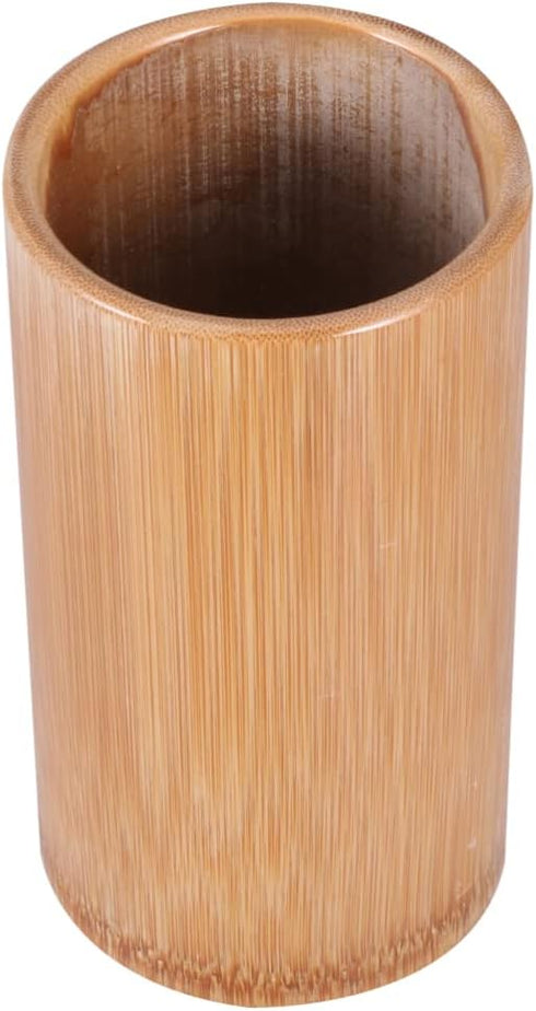 Yardwe Bamboo Utensil Holder, 1 PC Wooden Storage Organizer for Cooking Utensils, 15CM Kitchen Tool Holder