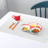 Waterproof Silicone Placemats, Non-Stick Baking Mat for Kids, Heat Resistant Countertop Protector Pads (Clear, 3pack)