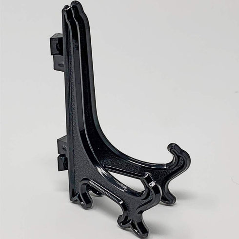 BANBERRY DESIGNS Black Folding Display Easels, Pack of 20 Curved Stands, Hinged Table Card Holders, 3" High