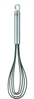 Rosle 95656 Stainless Steel & Silicone Flat Egg Beater Whisk, 10.4 Inch, Silver