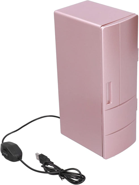 Topyond Mini Refrigerator 12 x 8.5 x 25cm, Small USB Portable Heat Preservation and Cold Storage Dual Use Refrigerator