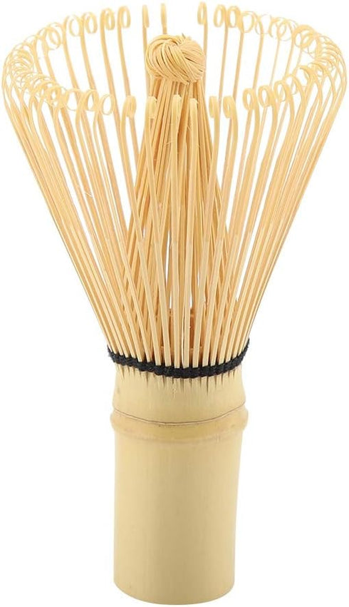 Matcha Green Tea Whisk - Natural Bamboo Chasen for Preparing Matcha Powder, Traditional Scoop (54 Prongs)