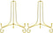 Artliving Gold Iron Display Stand (2 pack 8 Inch) Easel Plate Display Photo Holder for Cookbooks, Picture Frames,