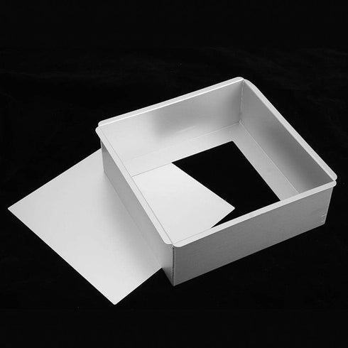 Square Cake Pan, 8.7inch Aluminum Baking Pan with Removable Bottom, Square Cheesecake Mold Bakeware