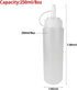 ICSTM 3 Nozzle Caps,250Ml/8.5Oz (250ML/8OZ) Pcs Plastic Squeeze Sauce Bottles with Reusable Squeeze Condiment Bottles