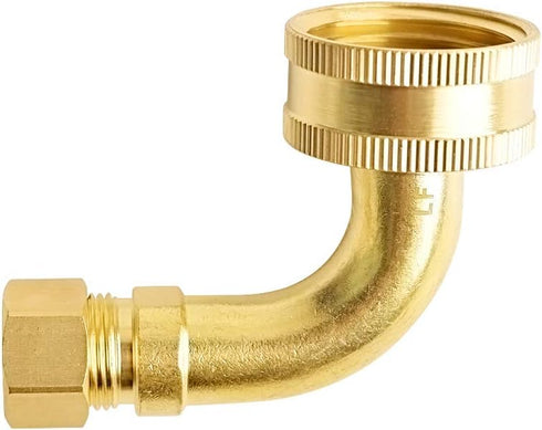 HYDRO MASTER Brass Dishwasher Inlet Elbow Solid Brass,3/8" OD Comp x 3/4" FNH. by HYDRO MASTER