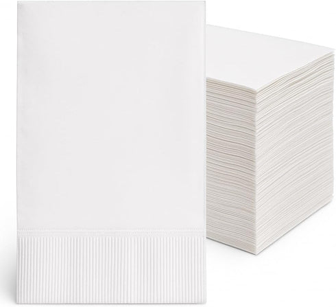 Bell Marque 300 Pack White Dinner Napkins - 2-Ply, 17" Width, 15" Length, 0.1" Height