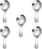 5PCS Stainless Steel Short Handle Spoon Set, Thickened Mini Round Spoons for Salt, Condiments, Dessert, Tea, Coffee