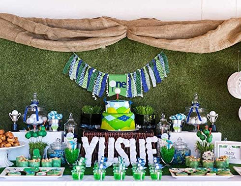 Golf High Chair Banner for 1st Birthday, First Birthday Decoration for Baby's Party, Photo Props
