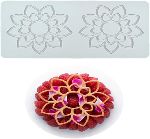 3D Hollow Leaf Fondant Lace Mold, Multi Leaves Flower Shapes Silicone Mould for Cake Decorating, B_7.56x3.92