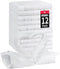 Microfiber Washcloths Face Towel, 12 Pack White Towels Fingertip Washcloth, Soft Lint