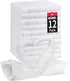Microfiber Washcloths Face Towel, 12 Pack White Towels Fingertip Washcloth, Soft Lint