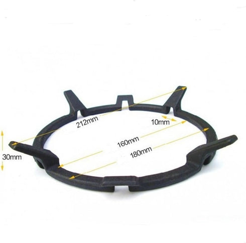 Wok Ring Non-Slip Black Cast Iron Stove Trivets for Kitchen Wok Support, Pan Holder for Gas Hob