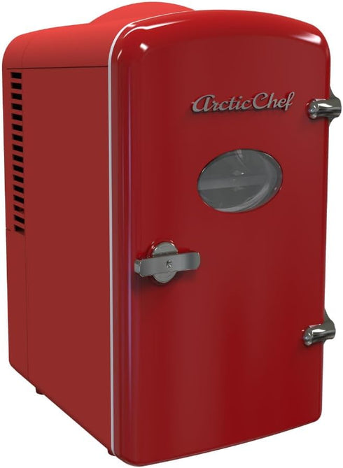 ARCTIC CHEF RMIS129RED Mini Compact Refrigerator, Red, 0.14 Cubic Feet