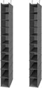 MAX Houser 10-Shelf Hanging Shoe Shelf Organizer, Pack of 2 for Closet Storage, Grey