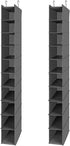 MAX Houser 10-Shelf Hanging Shoe Shelf Organizer, Pack of 2 for Closet Storage, Grey