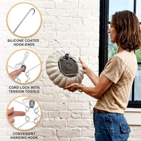 Display Buddie Adjustable Wall Plate Hanger for Oval Square Round Rectangle Displays, Steel with Silicone Hooks