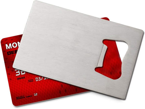 Saedy 4-Pack Credit Card Bottle Opener, Stainless Steel Wallet Beer Opener for Easy Use