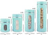 Kitchen Canisters Set for Countertop by Home Basics, Retro-Styled Stainless Steel and Glass, 4 Pieces (Turquoise)