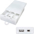 USB Female Socket 3 AA Battery Case White Battery Box Holder for