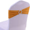 Tvoip 10PCS Gold Chair Cover Stretch Band with Buckle Slider Sashes Bow for Wedding Banquet Decoration