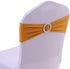 Tvoip 10PCS Gold Chair Cover Stretch Band with Buckle Slider Sashes Bow for Wedding Banquet Decoration