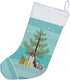 Caroline's Treasures CK3493CS Christmas Tree Boston Terrier Christmas Stocking, Fireplace Hanging Holiday Decor