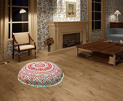 32" ICC Large Round seat Floor Cushion Chair Ottoman Cover Pouf Pillow Meditation Floor Cushions for Adults Seating
