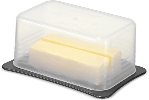 SIGNORA WARE Signoraware Wide Butter Dish with Lid Fits, Airtight, Stackable, BPA-Free Plastic, Microwave & Dishwasher