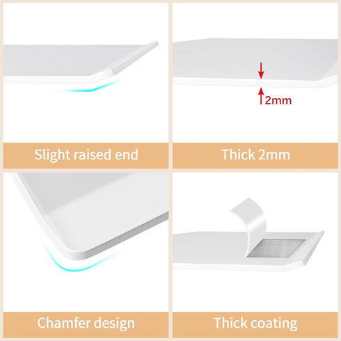 16" 2 Packs, MKO Floating Shelves for Wall, Metal Wall Mounted Shelf for Bathroom, Bedroom, Living Room, Kitchen