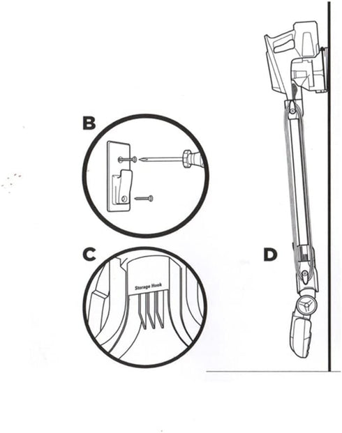 Vacuum Attachments Compatible with Shark Vacuum Wall Mount HV300 HV301 HV302 HV303 HV320 HV322 HV324 HV325 HV380 HV380C