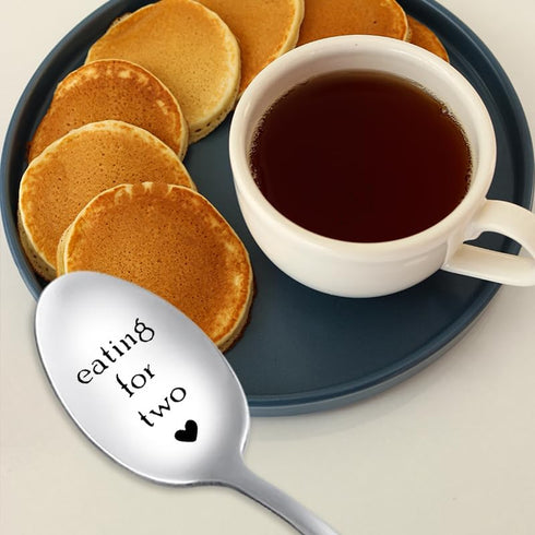 Mothers Day Birthday Gifts Spoon for New Pregnant Mom, Cute Engraved Serving Spoons for Women After Birth