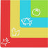 4 Piece Flexible Plastic Cutting Boards for Kitchen, BPA Free, Color Coded with Food Icons