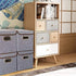 Storage Bin Set of 4, Linen Fabric Foldable Containers with Lid, Collapsible Organizer Boxes