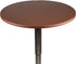 24 Inch JISEN Cocktail Waterproof Round Table Topper Cap Polyester Fitted Stretchable Tablecloth Cover D-Coffee